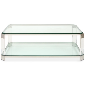 Kevin shinny chrome stain steel acrylic coffee table